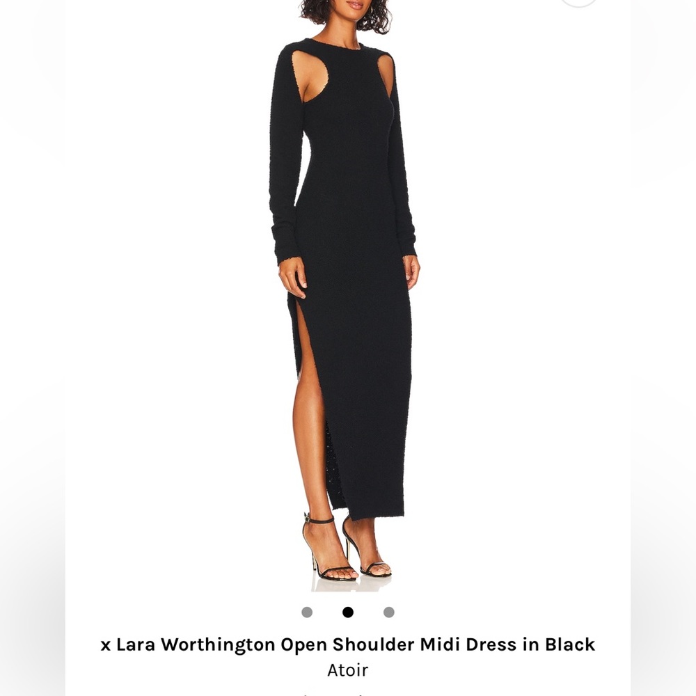 Atoir x Lara Worthington Open Shoulder Midi Dress